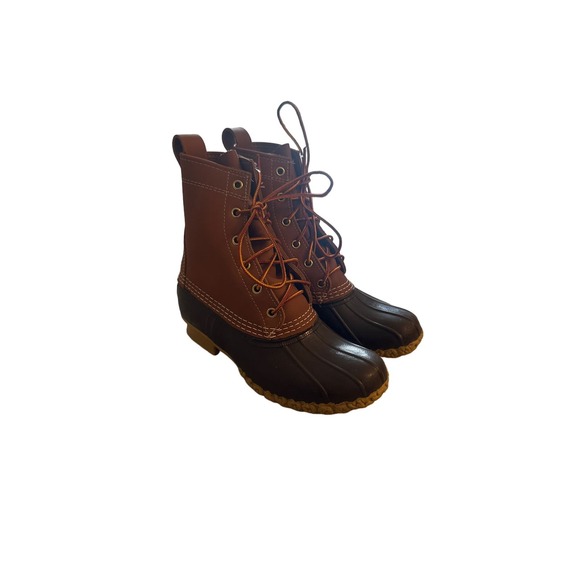 Women 6M Bean Boots 212889 Tumbled Leather Shearling Lined